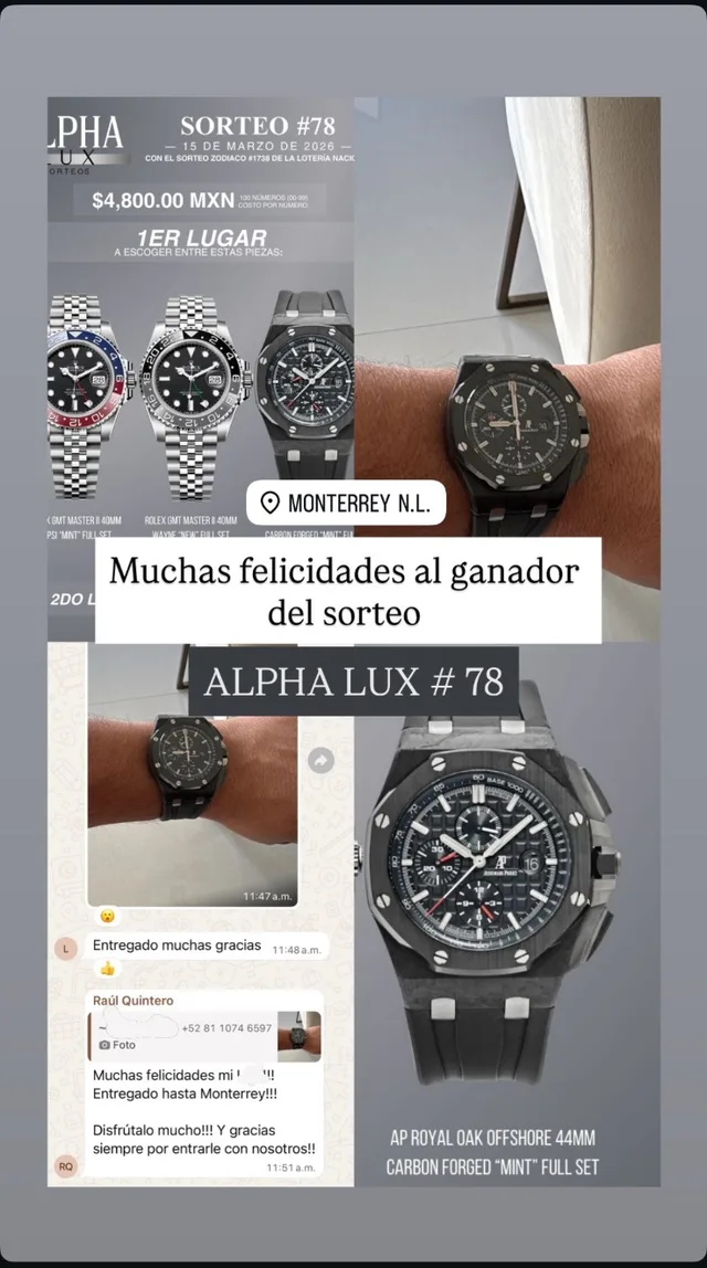 Ganador de un sorteo de Alpha Luxury con su reloj (4)