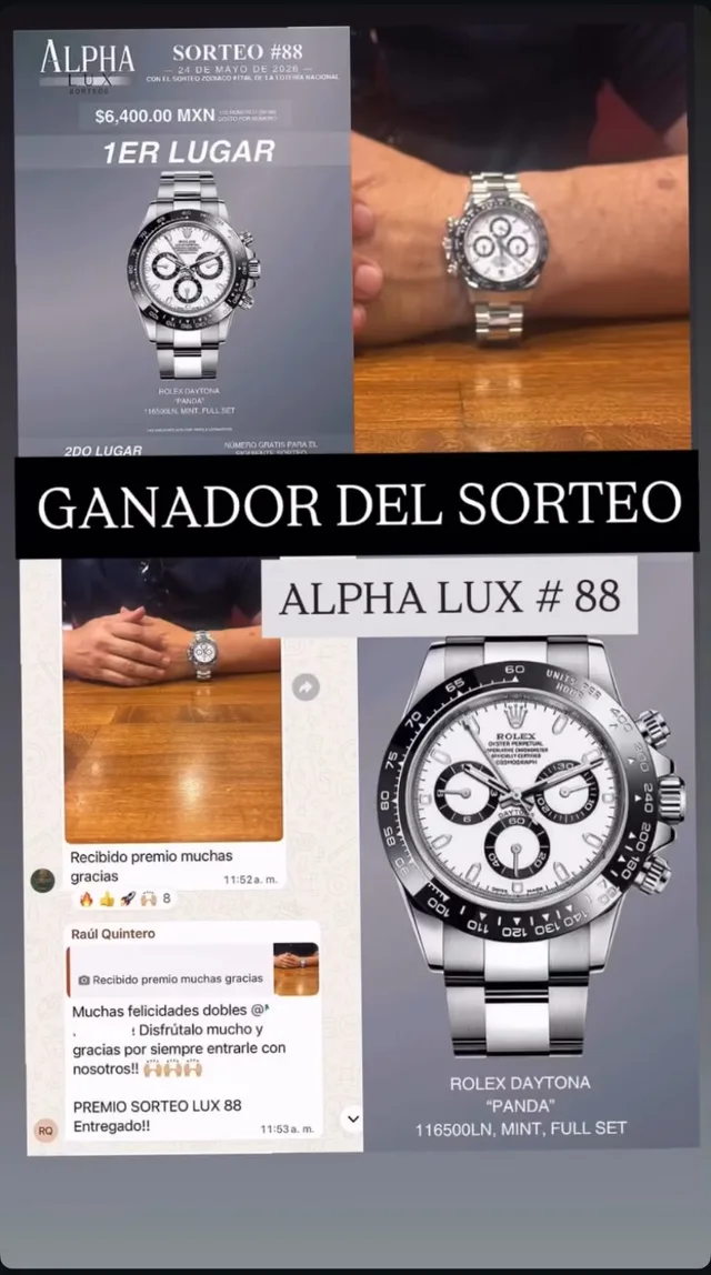 Ganador de un sorteo de Alpha Luxury con su reloj (10)