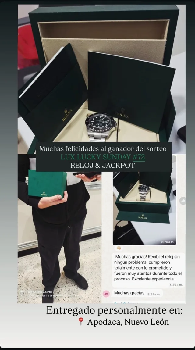 Ganador de un sorteo de Alpha Luxury con su reloj (13)